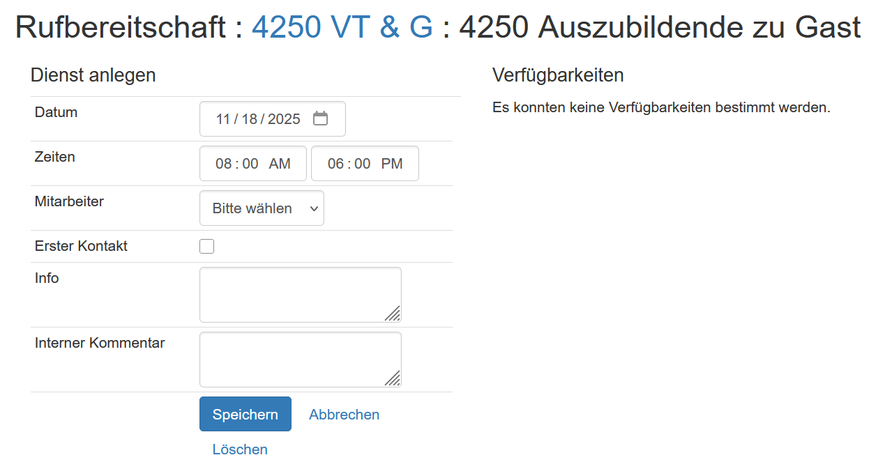 Neue Rufbereitschaft